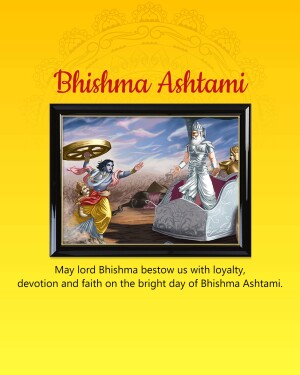Image depicting a scene from the Mahabharata related to Bhishma Ashtami