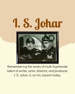 Black and white portrait of I. S. Johar in a military uniform