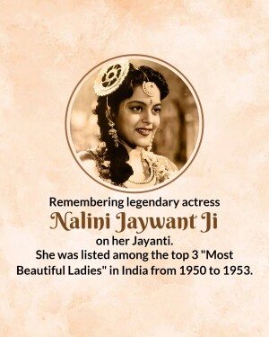 Portrait of Nalini Jaywant, a classic Indian actress