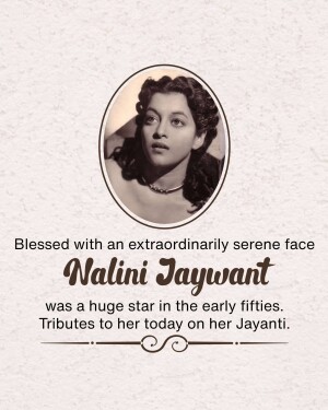 Black and white portrait of Nalini Jaywant, a classic Indian actress.