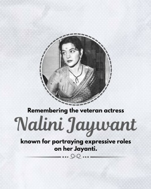 Black and white portrait of Nalini Jaywant, a veteran Indian actress.