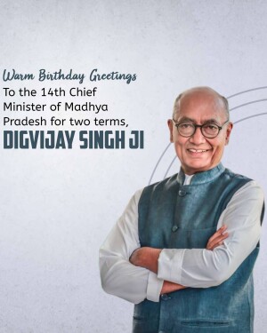 Portrait of Digvijay Singh, former Chief Minister of Madhya Pradesh