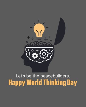 Illustration of an open head with a lightbulb and gears inside, representing thinking and ideas.