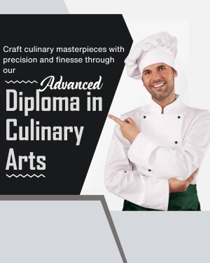 Chef promoting culinary arts diploma