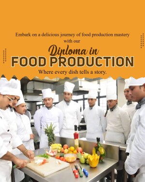 Students in a culinary school kitchen learning food production