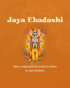 Image depicting Lord Vishnu for Jaya Ekadashi festival