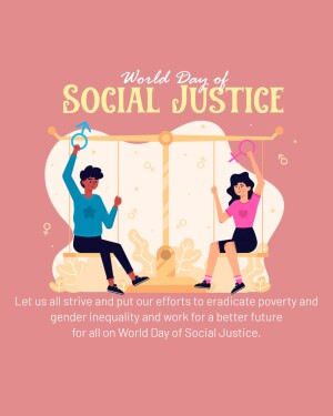 Illustration depicting gender equality for World Day of Social Justice