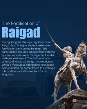 Statue of Shivaji Maharaj on horseback at Raigad Fort