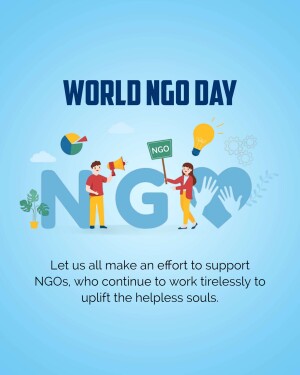 Illustration depicting people supporting NGOs with a megaphone and heart symbol.