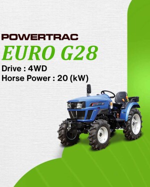 Blue Powertrac Euro G28 4WD Tractor