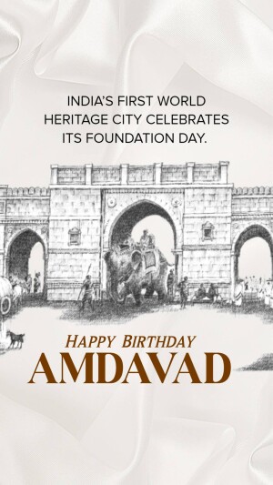 Ahmedabad Foundation Day Celebration Branding Post For Pinterest