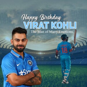 Birthday greeting for Virat Kohli, Indian cricketer
