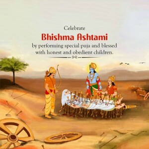 Bhishma Ashtami illustration depicting a scene from the Mahabharata