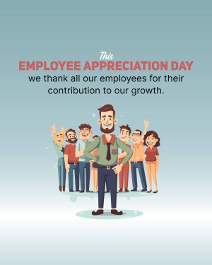 Illustration of diverse employees celebrating Employee Appreciation Day.