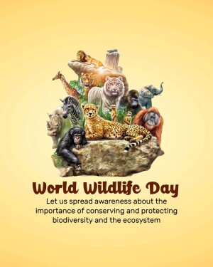 Collage of various wild animals celebrating World Wildlife Day