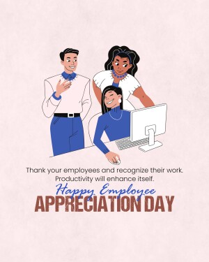 Illustration of diverse employees celebrating Employee Appreciation Day