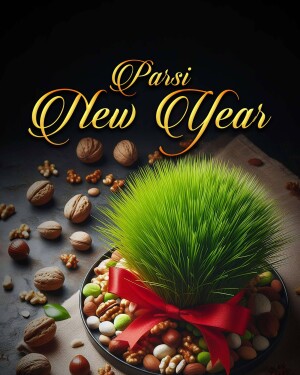 Parsi New Year Haft Sin spread with Sabzeh and nuts