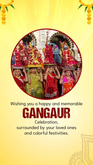 Women carrying idols during Gangaur festival