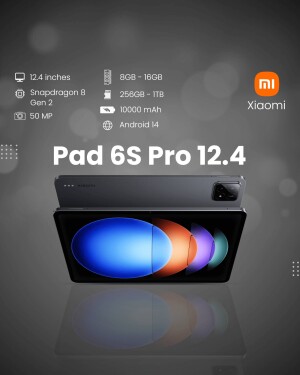 Xiaomi Pad 6S Pro 12.4 inch tablet with specifications and features.
