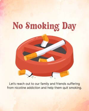 No Smoking Day poster with cigarettes crossed out