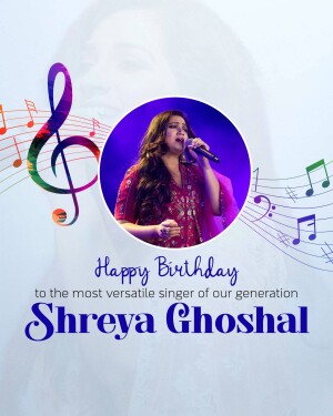 Shreya Ghoshal singing with birthday wishes