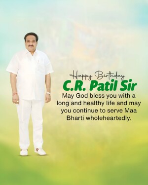 Birthday greeting for C.R. Patil