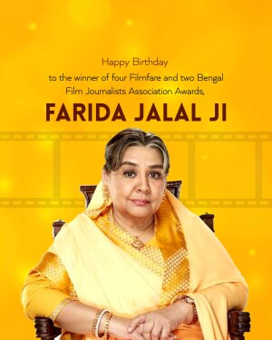 Portrait of Farida Jalal, a renowned Indian actress