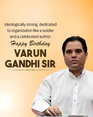 Birthday greeting for Varun Gandhi