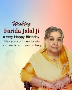 Birthday greeting for Farida Jalal