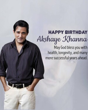 Akshaye Khanna birthday greeting card