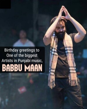 Babbu Maan celebrating his birthday with a prayer pose