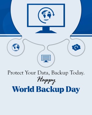 Illustration depicting data backup and World Backup Day