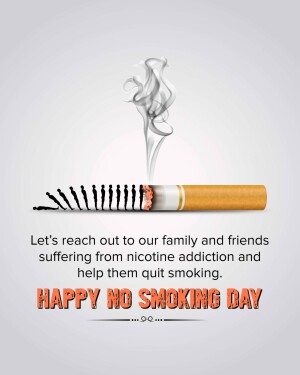 Cigarette with a brush instead of lit end, promoting No Smoking Day
