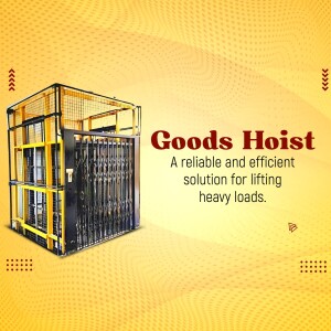 Yellow Goods Hoist for heavy lifting
