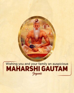 Image depicting Maharshi Gautam on his Jayanti
