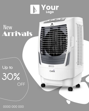 White Celia air cooler with a discount offer