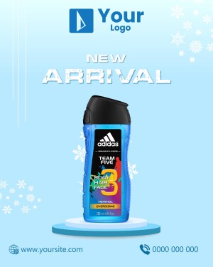 Image of Adidas Team Five Body & Hair Wash with a winter theme