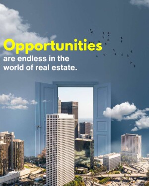 Image depicting an open doorway leading to a cityscape, symbolizing opportunities in real estate.