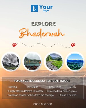 Travel poster for Bhaderwah, Jammu and Kashmir, India