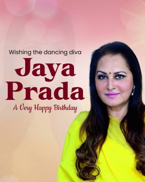 Image of Jaya Prada with birthday wishes