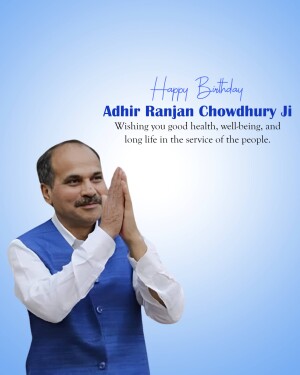 Birthday greeting for Adhir Ranjan Chowdhury
