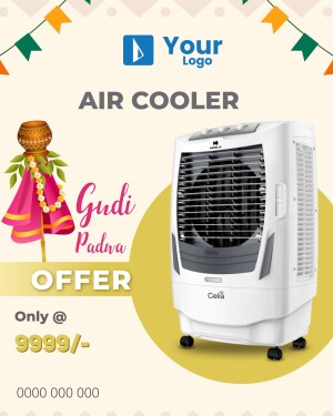 Air cooler advertisement with Gudi Padwa theme