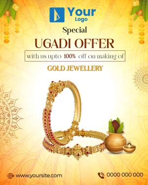 Ugadi Offer on Gold Jewellery with up to 100% off