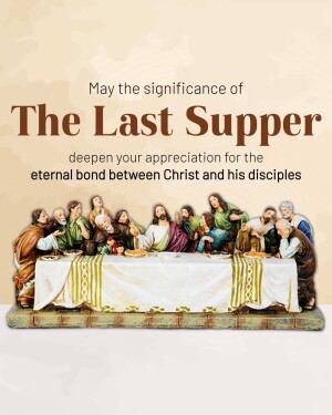 Image of The Last Supper painting with text overlay