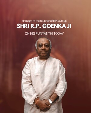 Portrait of Shri R.P. Goenka Ji, founder of RPG Group