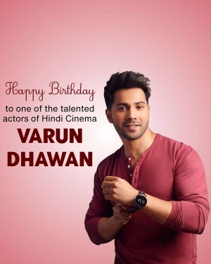 Varun Dhawan birthday greeting image