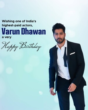 Varun Dhawan birthday greeting image
