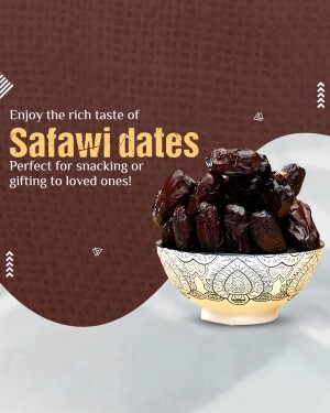 A bowl of Safawi dates with a brown and white background.