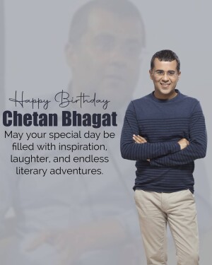 Get Chetan Bhagat Birthday Images from Brands.live