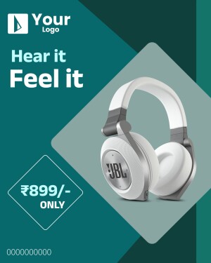 JBL headphones advertisement with price offer